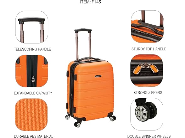 Rockland Melbourne Hardside Expandable Spinner Luggage