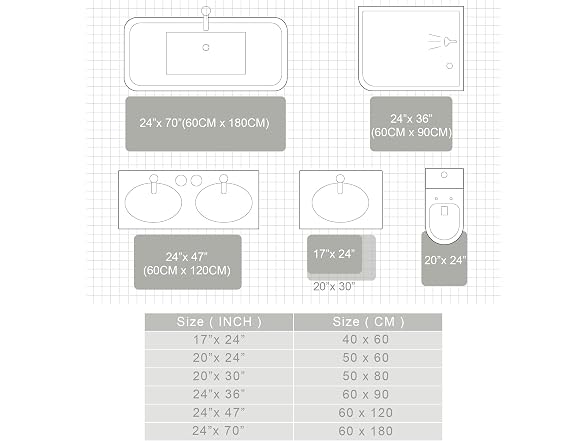 Exclusivo Mezcla Soft Absorbent Bathroom Rugs, Non