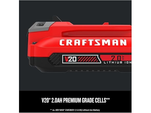 CRAFTSMAN V20 2Ah Lithium Ion Power Tool Battery 2-Pack and (Open Box)