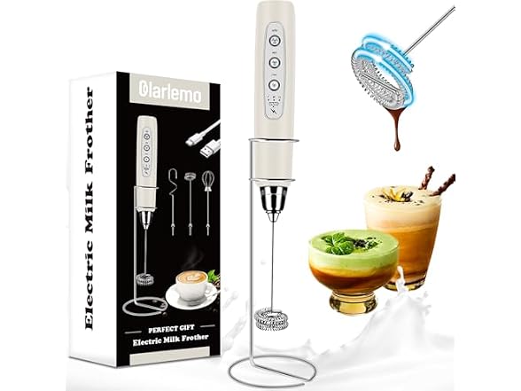 Milk Frother Handheld Rechargeable