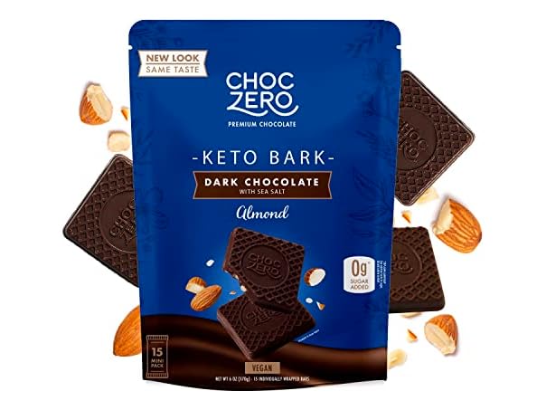 $4.99, Was $9.5904, 47% Off! ChocZero Dark Choc Almonds Sea Salt 6oz dealfomo