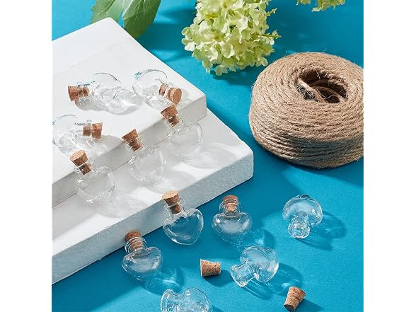 PH PandaHall Mini Heart Glass Jars 20pcs - Gallery 5