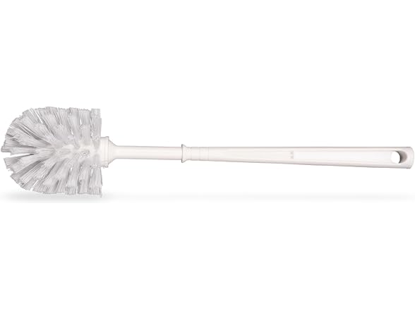 Sparta Flo-Pac Toilet Bowl Brush, 24 Pack for Commercial Restrooms, Heavy Duty Toilet Brush with Plastic Handle for Bathrooms, 11 Inches, White (Pack of 24)