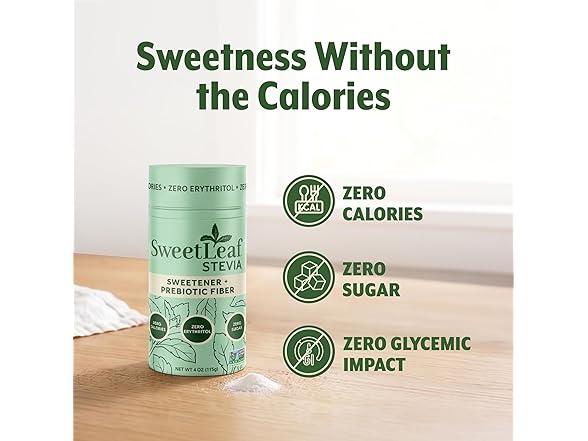 3PK SweetLeaf Stevia Powder Shaker Jar - 4 oz.