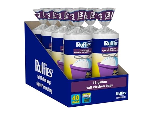 Ruffies Tall Kitchen Trash Bags