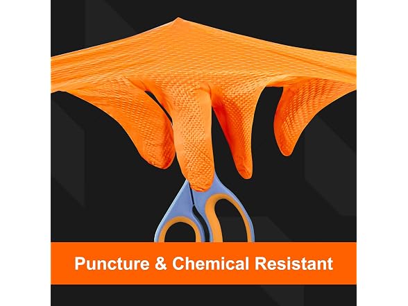 GLOVEWORKS 8 Mil Orange Nitrile Industrial Gloves
