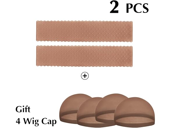 Yuest Silicone Wig Grip Band Brown 2pk