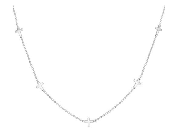 SUGARKITTEN Cross Necklace Silver 17''