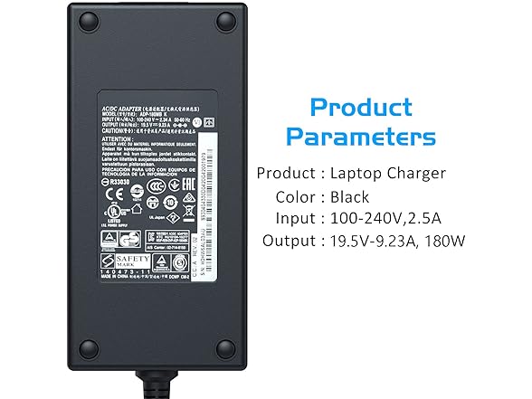 180W Charger for Acer Nitro 5