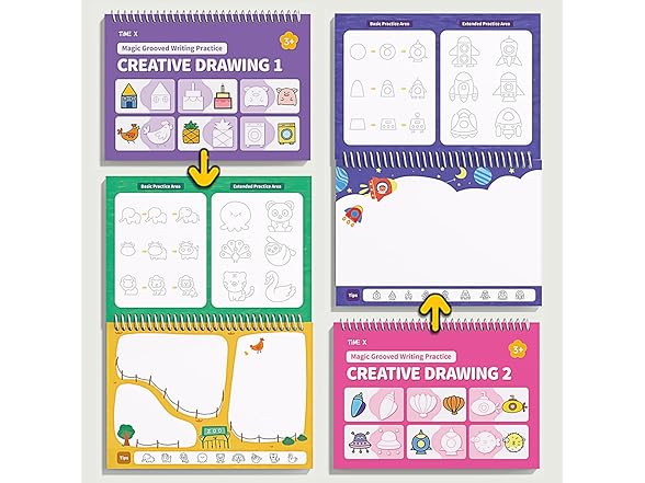 Timetome Magic Grooved Writing Practice Books