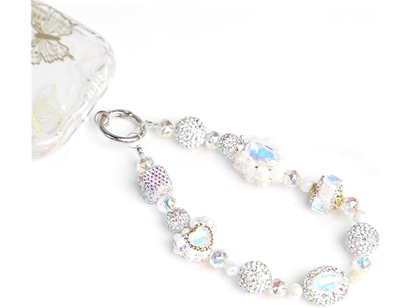 HuedBeads Phone Charm White