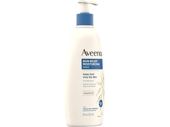 Aveeno Skin Relief Lotion, Shea Butter, 18oz