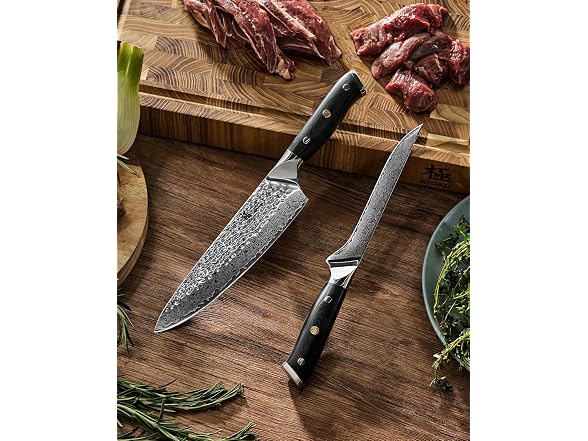 KYOKU 2pcs Japanese Shogun Series Knife Set