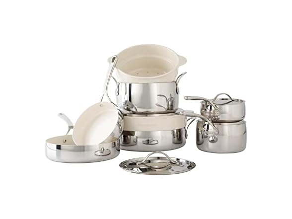 Bloomhouse 12 Piece Triply Stainless Steel Pots and Pans Cookware Set