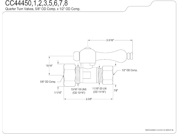 Kingston Brass Quarter-Turn Straight Shut-Off Valve