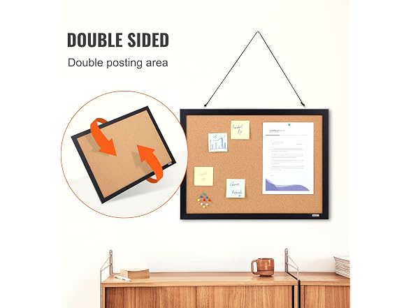 VEVOR Cork Board, 24 x 18 inch