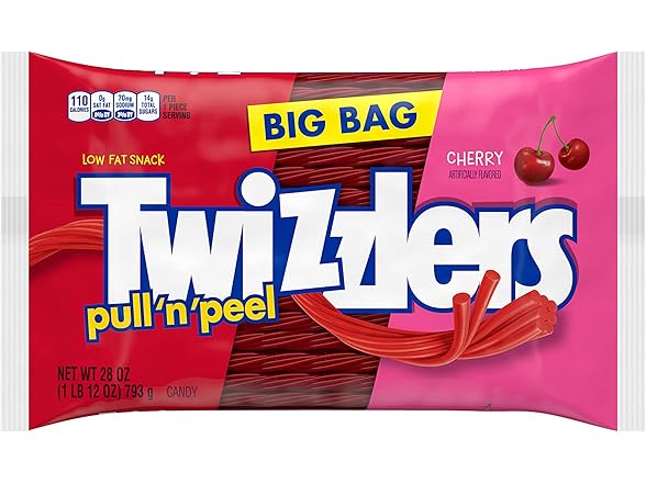 TWIZZLERS PULL 'N' PEEL Cherry Flavored