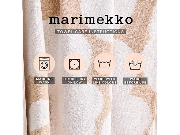MARIMEKKO Unikko Terry Cotton Hand Towel Organic