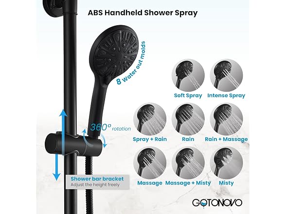 gotonovo Thermostatic Shower System 8''