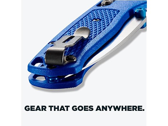 Benchmade Bugout Knife - Blue Grivory - Satin Finish