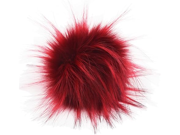 SUSULU DIY 12pcs Faux Raccoon Fur Pom Pom