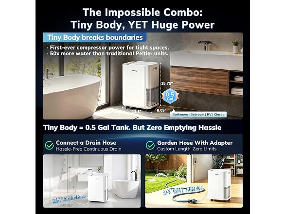 AEOCKY 40Pt/D Small Dehumidifier