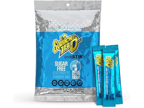 50PK Sqwincher Zero Qwik Stik, Mixed Berry