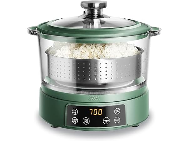 $38.99, Was $100.99, 61% Off! COOK WITH COLOR Glass Mini Low Carb Rice Cooker dealfomo