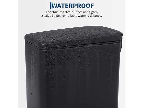 12 Gal & 2.6 Gall Step-on Stainless Steel Trash Can 