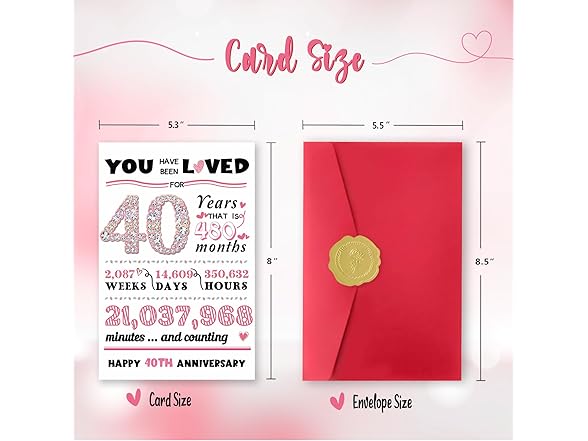 ATTLVV Happy 40th Anniversary Cards