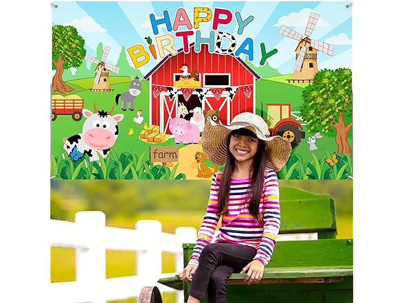 Farm Happy Birthday Photo Background