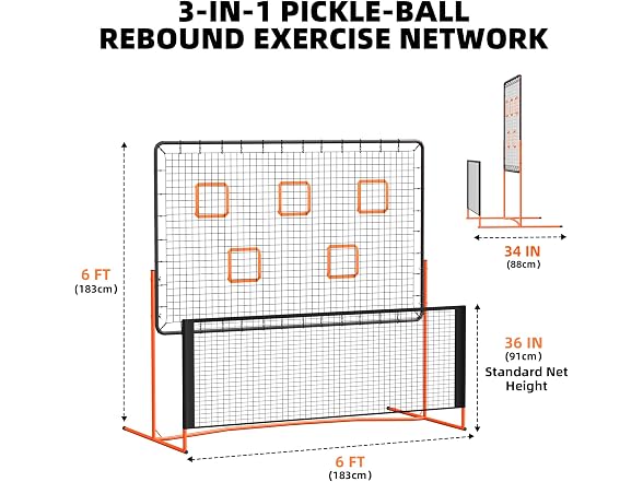 FAHKNS Pickleball Rebounder Training Equipment
