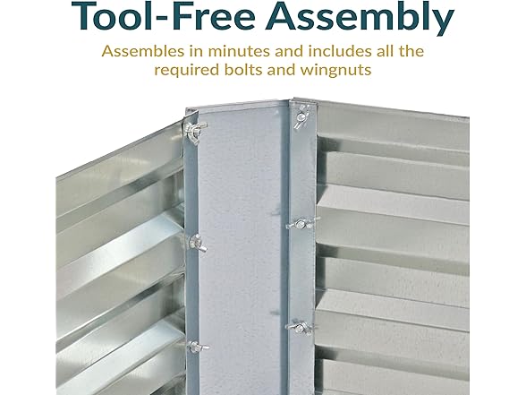 Sunnydaze Square Steel Garden Bed- Silver