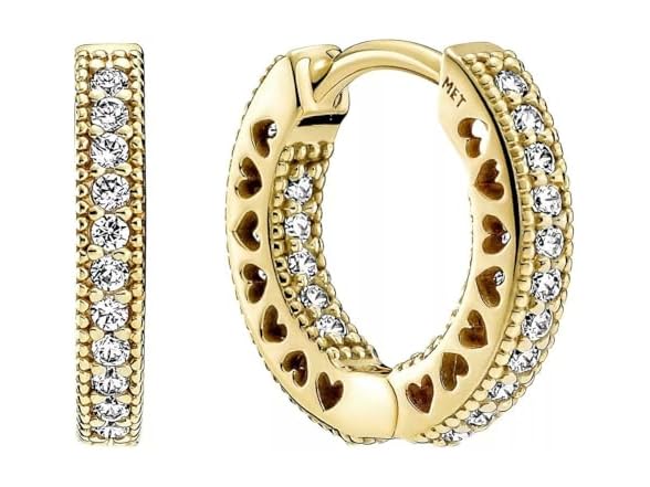 PANDORA Heart Hoop Earrings - Great Gift for Women - Stunnin (Open Box)