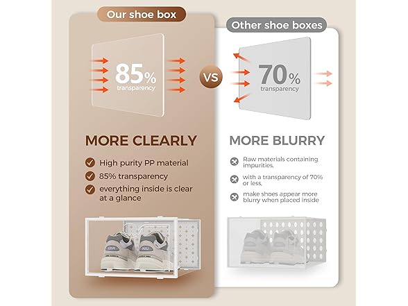 PINKPUM 15 Pack X-Large Shoe Storage Box
