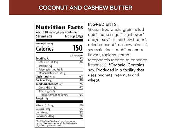 Nature's Path Organic Coconut & Cashew Butter