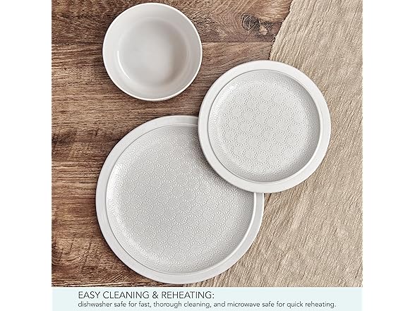 Pfaltzgraff Blooming Meadow 12 Piece Plates Bowls Dinnerware Set