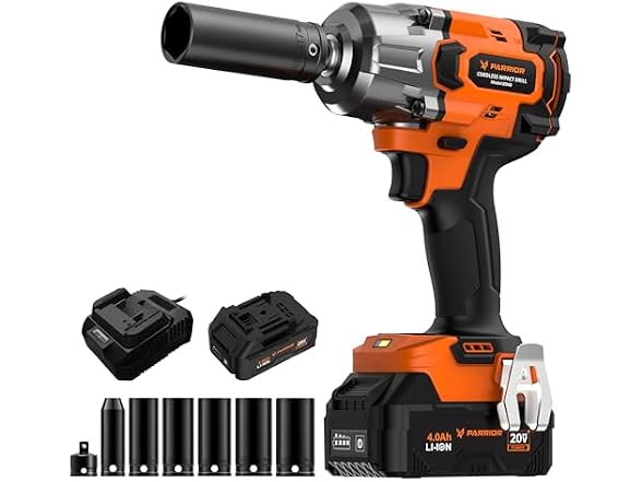 PARRIOR USPRIW01 20V Cordless Impact Wrench Kit