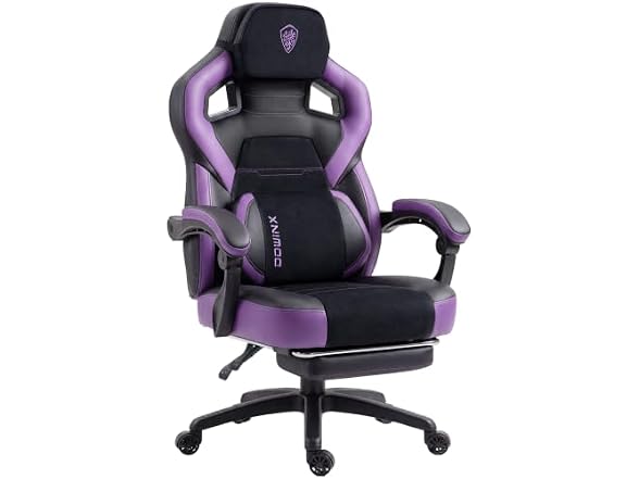 Dowinx Big and Tall Gaming Chair, Dark Purple