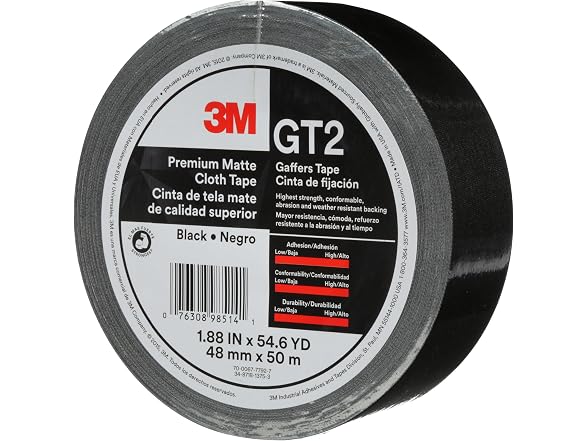 3M Premium Matte Cloth (Gaffers) Tape GT