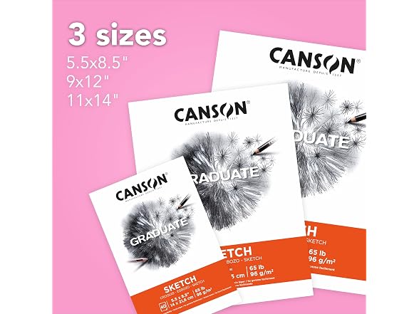 Canson Graduate Sketch Pad, Foldover, 11x14 inch, 40 Sheets