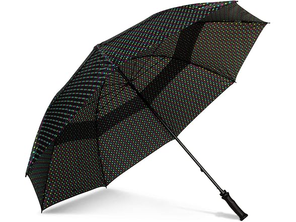 ShedRain Windjammer Vented Manual Open Golf Umbrella, Funfetti