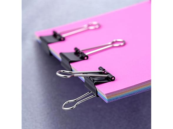Officemate Small Binder Clips, Black, 12Boxes
