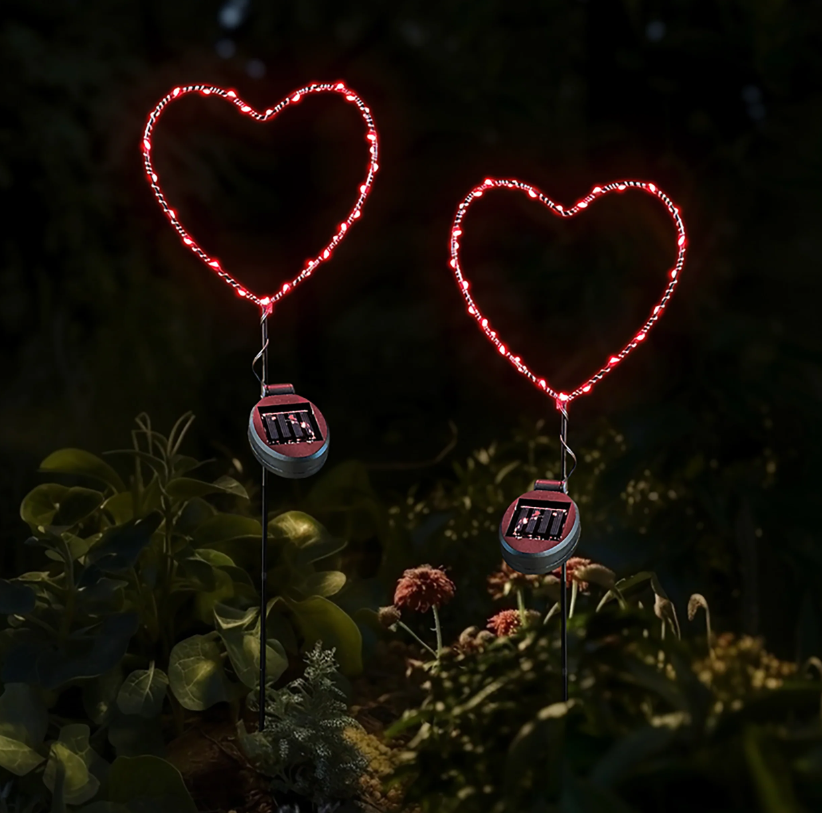 Touch Of ECO Solar Powered LED Garden Stake- Heart - Gallery 23