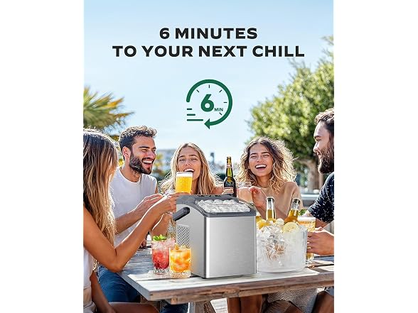 Silonn Countertop Ice Maker, 26 lbs/Day