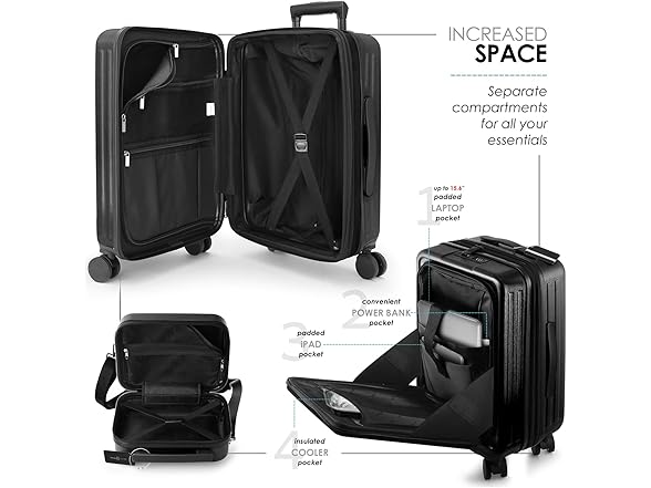 TRAVELARIM 20 Inch Carry On Luggage