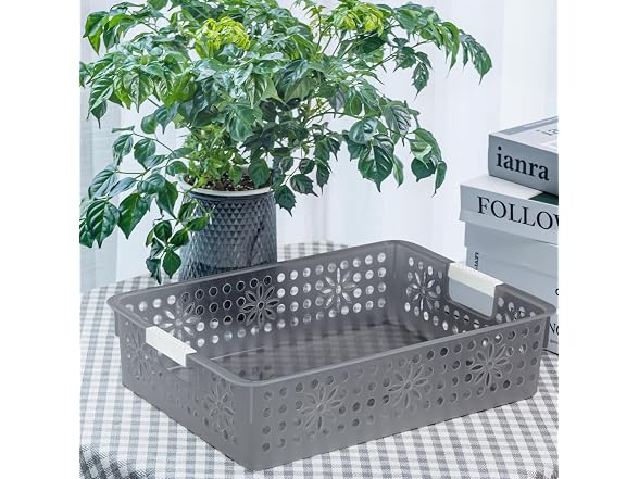 Cetomo Plastic Storage Box Clear Black, 6 Pack 