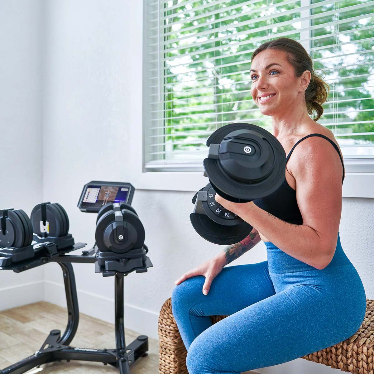 Echelon Strength Adjustable Dumbbells with Stand - Gallery 19