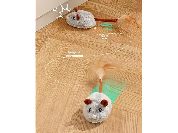 FUROCLAW Interactive Cat Toy Mouse, Automatic Moving