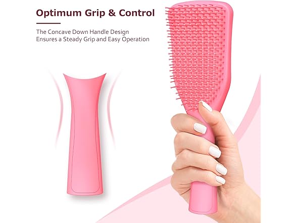 SHINLEA No Tangle Hair Brush for Wet or Dry Pink